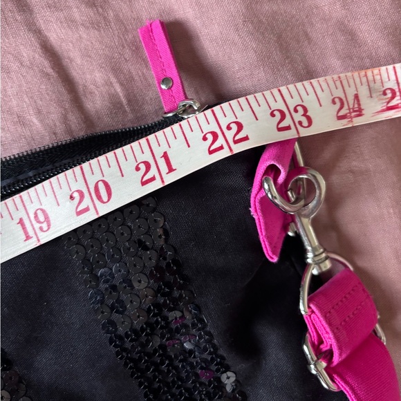 Victoria's Secret Black and Pink Tote Bag - Picture 7 of 8